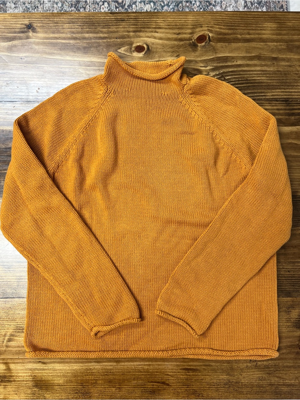 J. Crew Rollneck Sweater in Golden Mustard Size Medium Knit for J. Crew